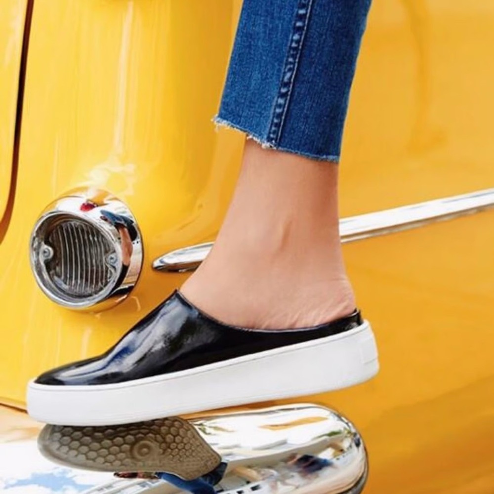 Free People Wynwood Black Patent Leather Slip On Size‎ 41